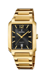 Festina Reloj Hombre F20678/4 On The Square Caja de Acero Inoxidable 316l Dorado Correa de Acero Inoxidable 316l Dorado