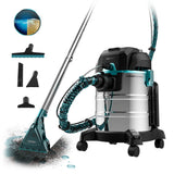 Cecotec Aspirador de Sólidos, Líquidos y Tapicerías Conga CarpetClean 20000 Pro. 1400 W, 22kPa, Gran Tamaño, 2 Tanques de 4 y 20 litros, Pulverizador, Radio de Acción 7 m, Filtro HEPA, Accesorios
