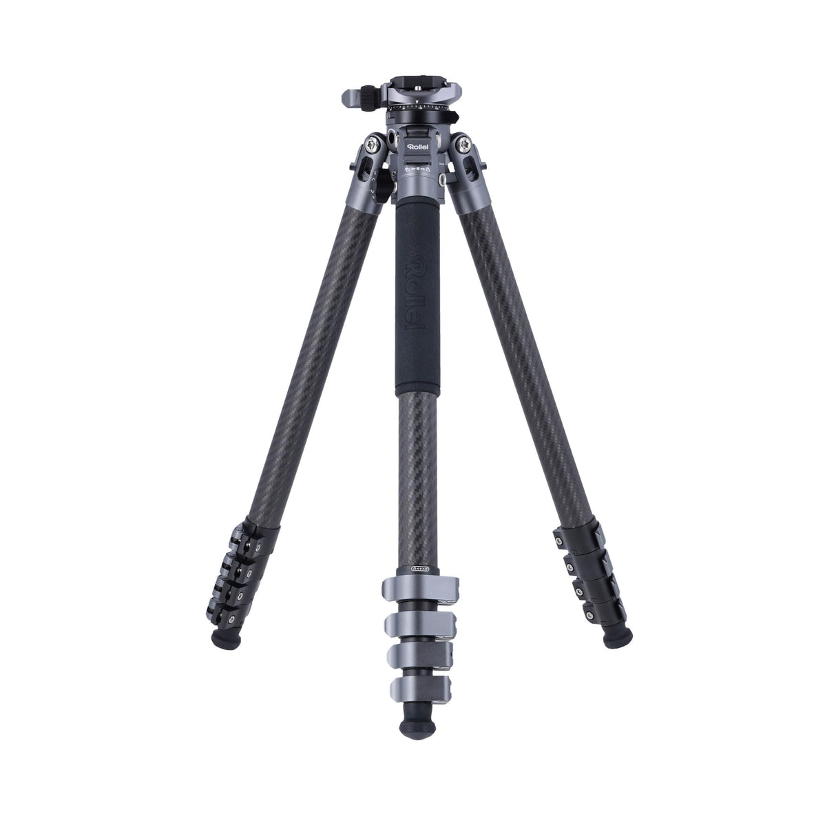Rollei Easy Traveler - Trípode de Carbono (Capacidad de Carga de 5 kg, Altura de 160 cm, Ultraligero, Compacto, función de Bloqueo)