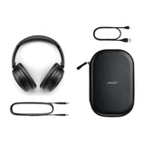 Bose QuietComfort Headphones, Auriculares inalámbricos con cancelación de ruido, Auriculares de diadema con Bluetooth, micrófono y cable con hasta 24 horas de autonomía, Negro