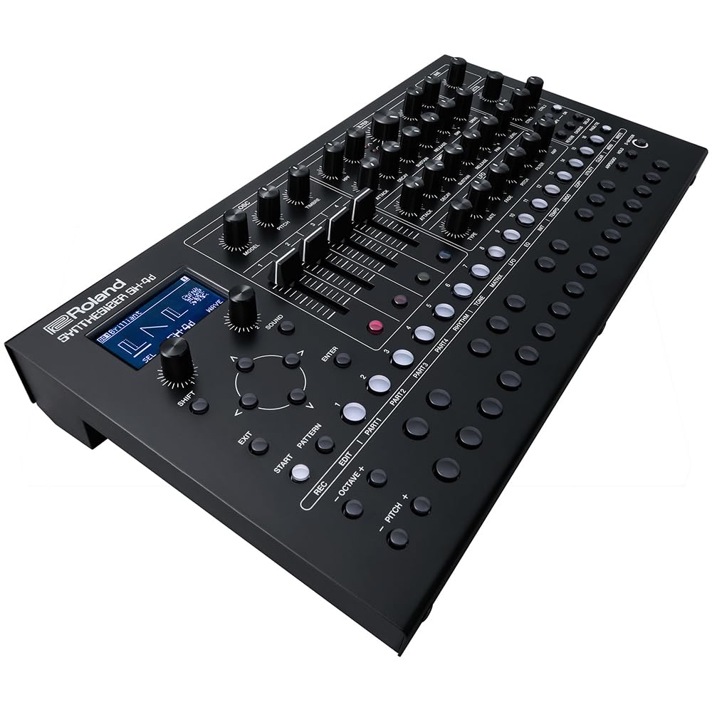 Sintetizador de sobremesa compacto Roland SH-4d | 11 modelos de OSC | Herramientas profesionales de diseño sonoro | Proceso manual | Secuenciador de patrones multitímbrico | Efectos completos