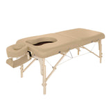 Master Massage Eva Mobil - Tumbona de masaje para embarazadas, plegable, madera, con pecho y abdomen, 71 cm, color beige