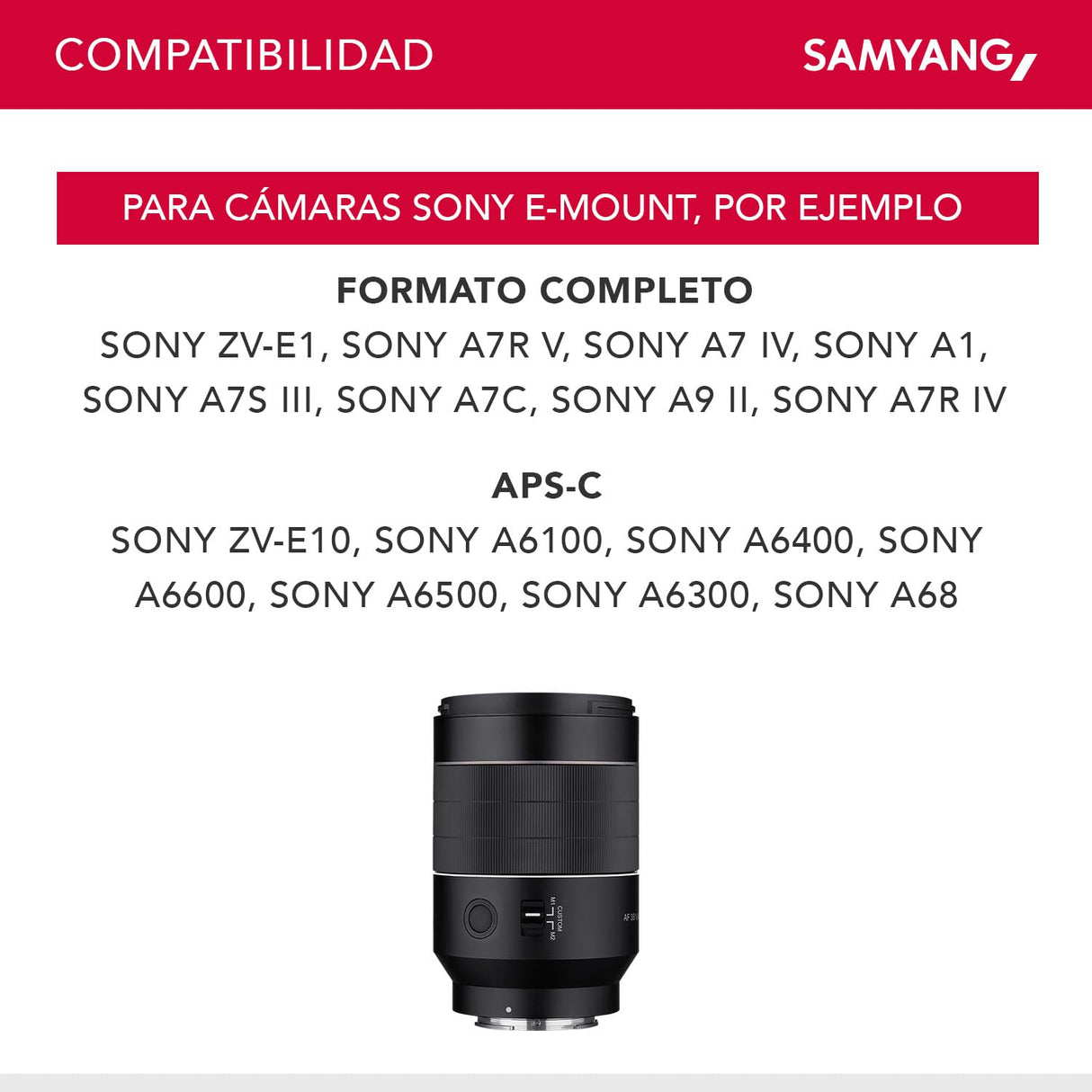 Samyang AF 85 mm F1.4 EF para Canon EF, Teleobjetivo ligero y compacto para tomas de retratos, con enfoque automático DSLM rápido, Para cámaras Canon SLR de fotograma completo y APS-C