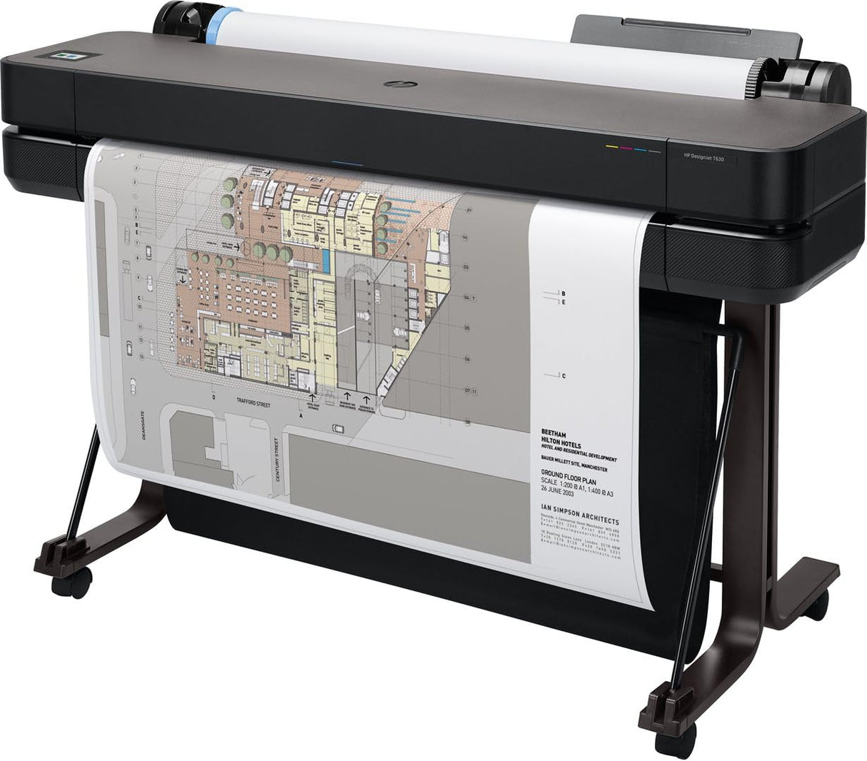 Impresora Plotter de Gran Formato HP DesignJet T630, de 36 pulgadas, hasta A0, Impresión Móvil, Wi-Fi, Gigabit Ethernet, USB 2.0 de alta velocidad, Garantía de 1 año (5HB11A)
