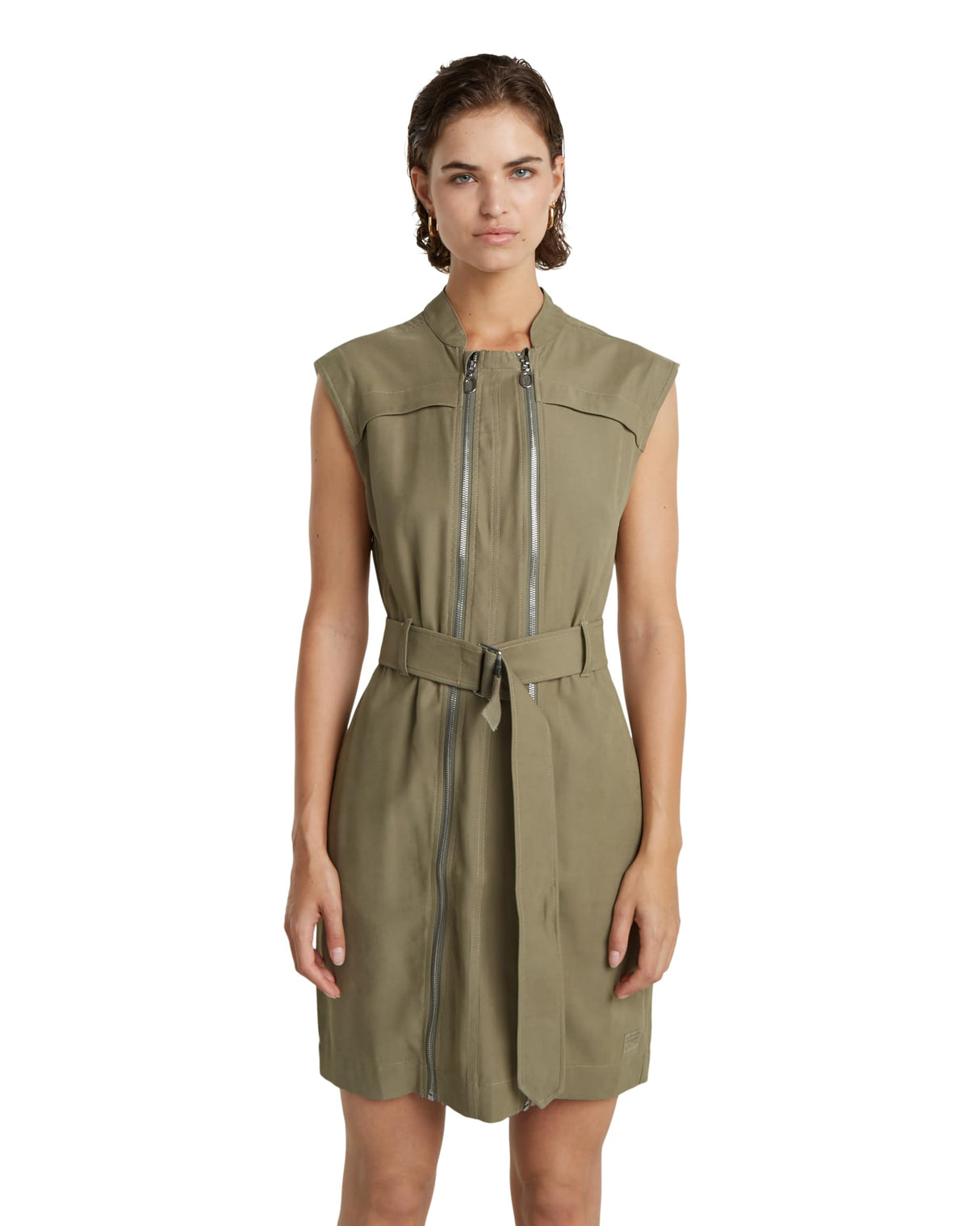 G-STAR Para Mujer Vestido Multi Zip, Marrón (Coriander D24624-D522-G290), XL
