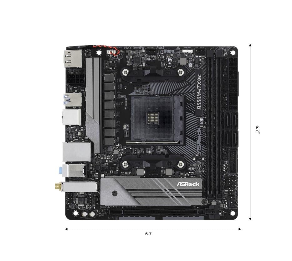 ASROCK B550M-ITX/AC AM4 DDR4 Retail, Micro ATX