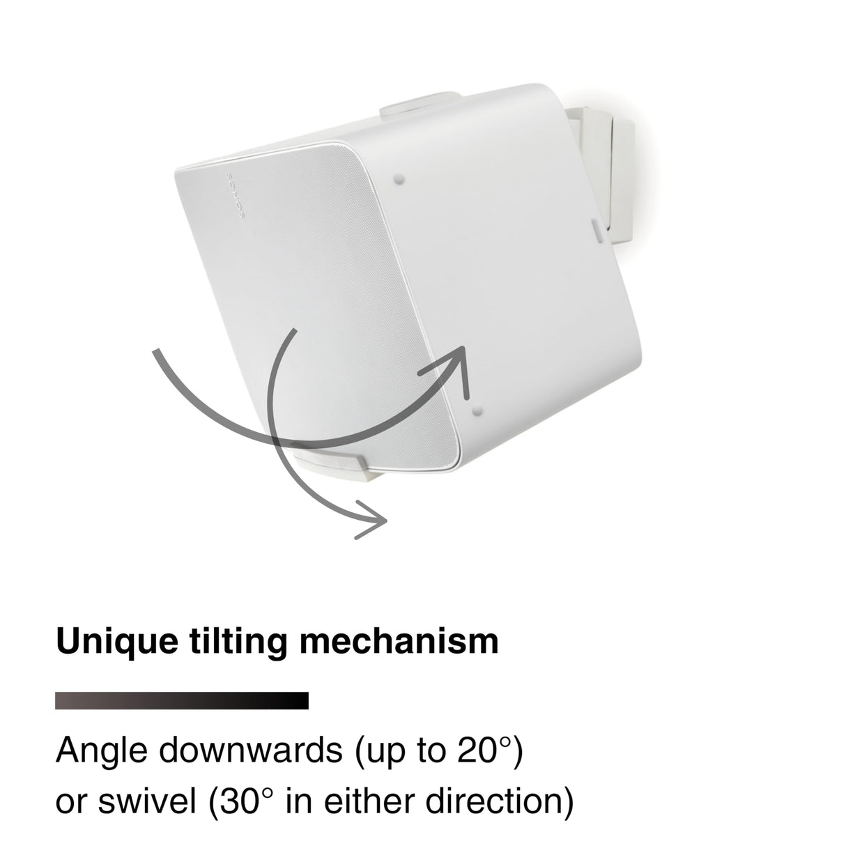 Flexson Soporte de Pared Horizontal Sonos Five y Play:5 - Blanco