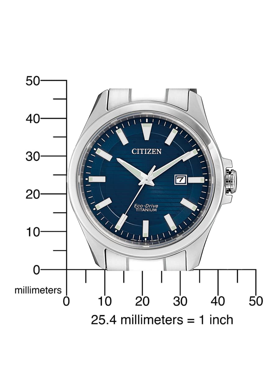 Citizen Reloj Analógico para Hombres de Eco-Drive con Correa en Titanio
