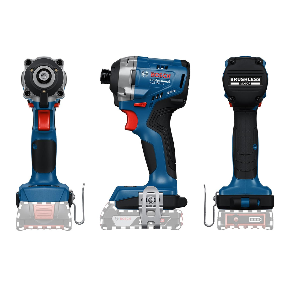 Bosch Professional 18V System atornillador de impacto a batería GDR 18V215 (incl. 2 baterías GBA 18V 2.0Ah, cargador GAL 18V20, maletín MPP)
