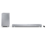SHARP HT-SBW53121(SL) Soundbar 3.1.2 Dolby Atmos/DTS:X, subwoofer inalámbrico, barra de sonido elegante y potente con altavoces que emiten hacia arriba, sonido envolvente 3D. P. Maxima 550w color Gris