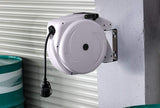as - Schwabe Carrete de cable retráctil automático 18 m H07RN-F 3G1,5 - Enrollador de manguera - 180° Giratorio - 2 m de cable de conexión - desmontable - enrollacables para exterior IP44, 12647