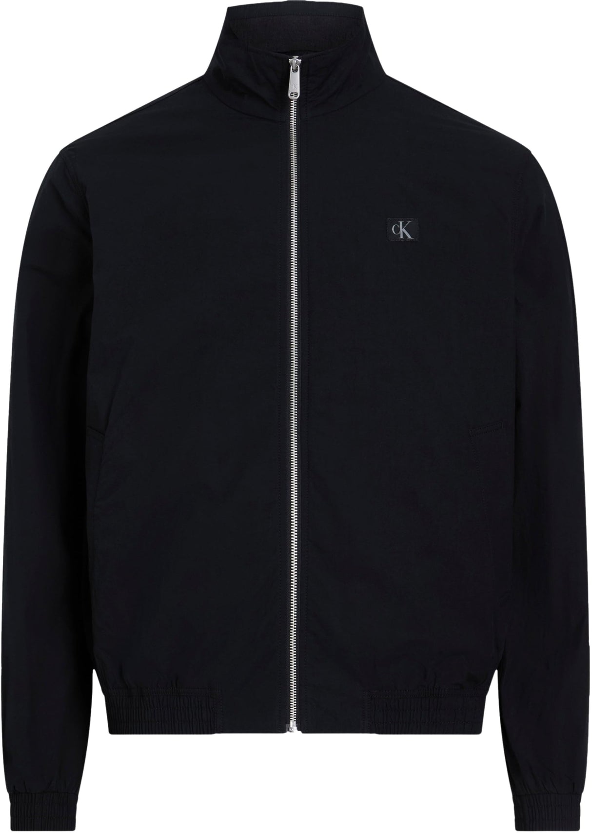 Calvin Klein Cortavientos Hombre Crisp Cotton Harrington ligero, Negro (Ck Black), XXL
