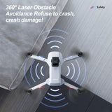 LUXWALLET Falcon X Dodge - 30KM/h Drone - WiFi GPS 1080P Full HD Drone – Laser Obstacle Avoidance - EIS Stabilisator - 2000 Meter Afstand + 2X Accu