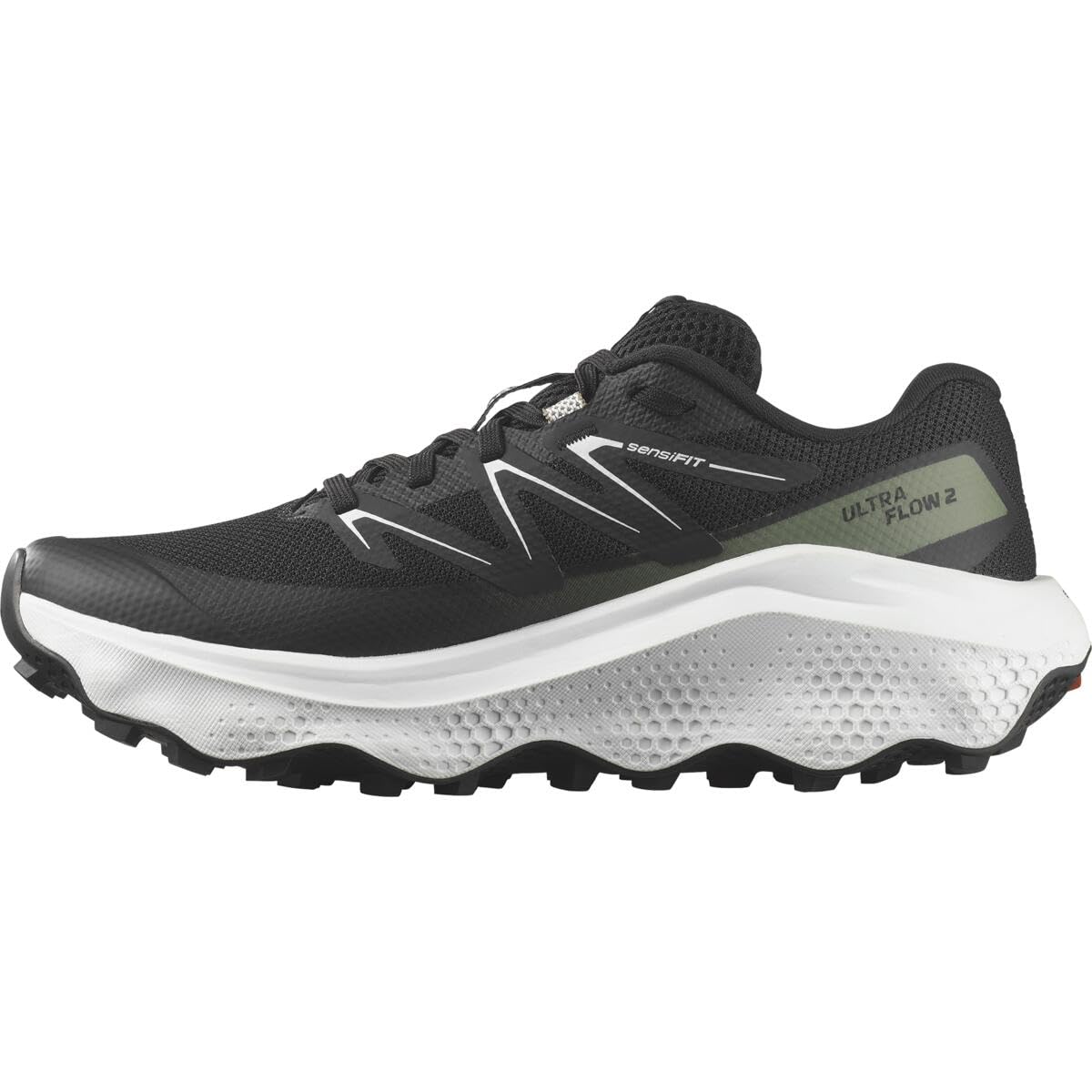 Salomon mujer Ultra Flow 2, zapatillas de trail running versátiles y cómodas, perfectas para excursiones y trail running en aventuras al aire libre, Negra, 37 ⅓