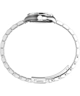 Timex Trend TW2W90700 - Reloj de Mujer 25 mm, Brazalete de Acero Inoxidable en Tono Plateado, Esfera Azul y Caja en Tono Plateado