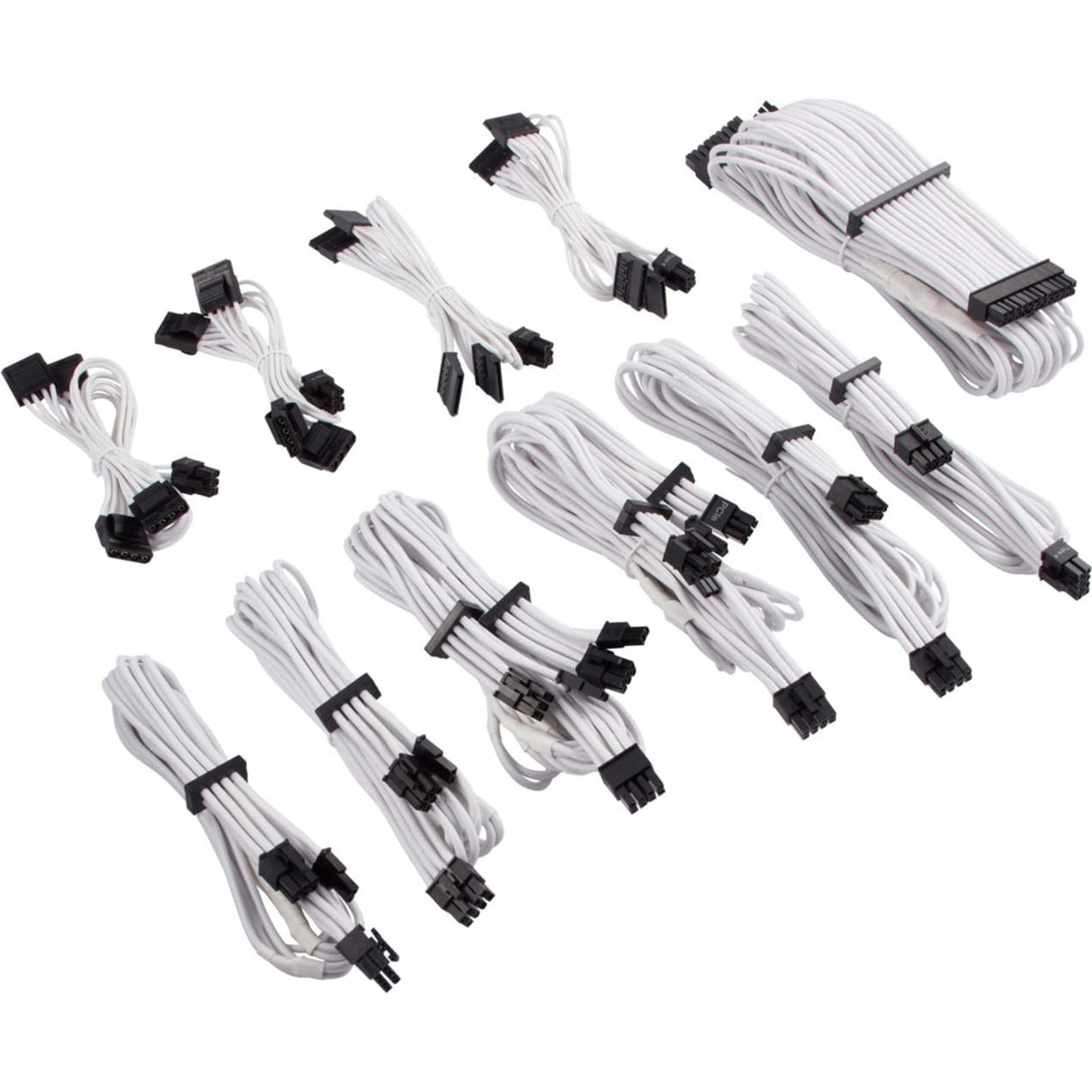 Corsair - Kit Pro (Cables de alimentación interna, Male connector/Male connector, Derecho, Derecho) Blanco