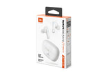 JBL Wave Beam 2, Auriculares True Wireless con cancelación de Ruido Activa, Bluetooth, hasta 40 hrs de autonomía, Sonido Pure Bass, Smart Ambient, Connexion multipunto, Blanco