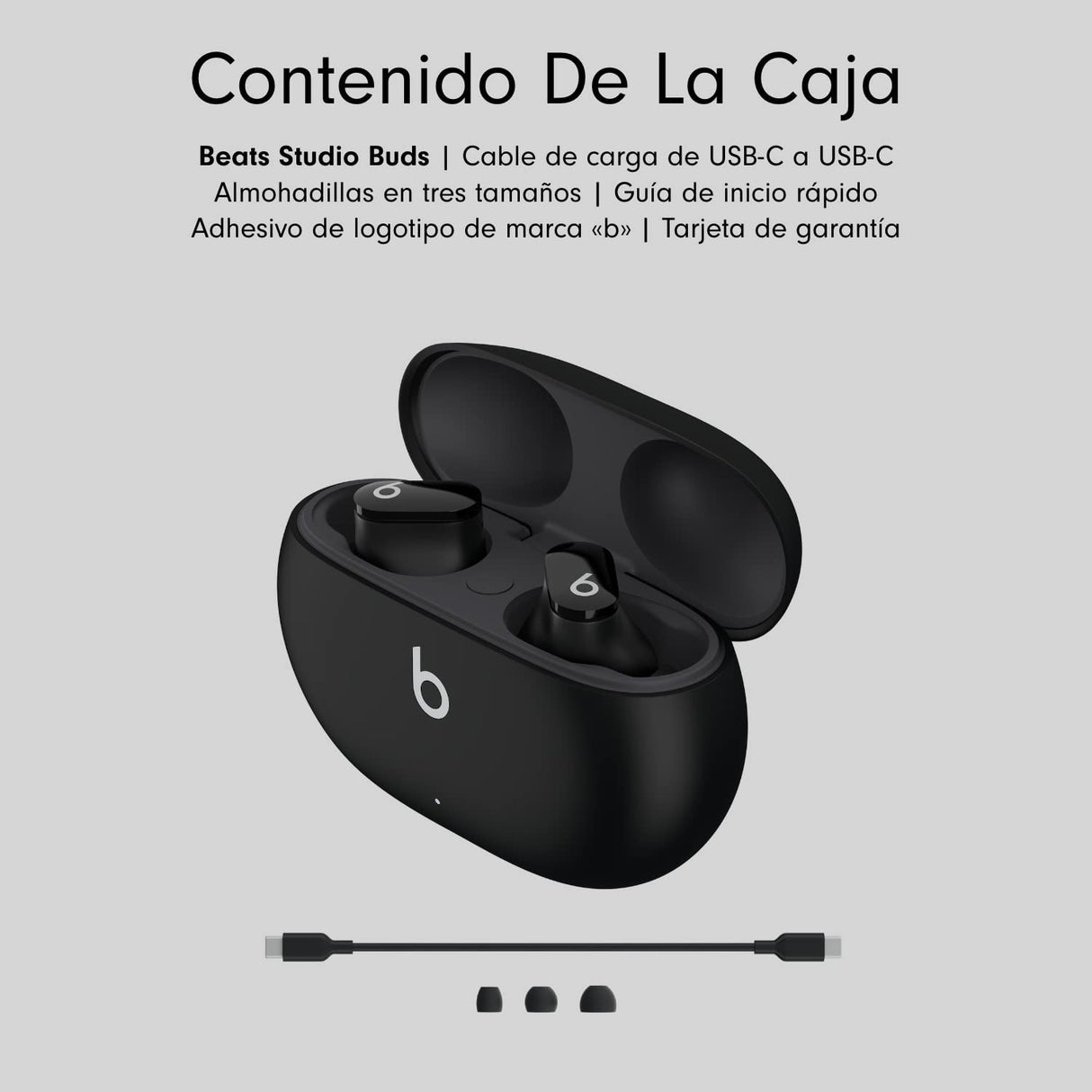 Beats Studio Buds – Auriculares intraurales Totalmente inalámbricos con cancelación del Ruido – Auriculares Bluetooth Resistentes al Sudor, compatibles con Apple y Android – Negro