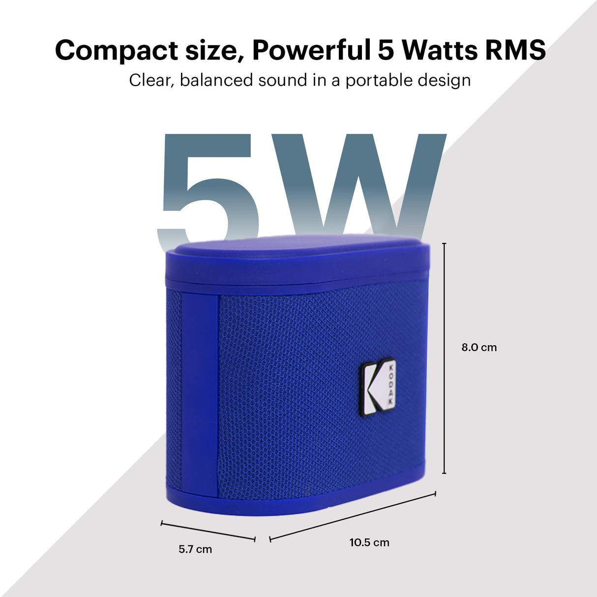 KODAK SOUNDBRIX - Lote de 2 Altavoces portátiles inalámbricos - Conexión de hasta 100 Altavoces - Dock magnético y Sonido Potente 5 W - 3 H de duración - Azul