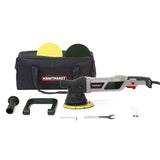Dino KRAFTPAKET Pulidora excéntrica de 21 mm - 950 W, 12 Niveles con Pantalla LCD y función de Memoria en Juego con Esponja de Pulido y Bolsa para Coche, Barco XXL HUB