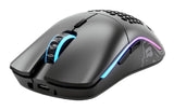 Glorious Gaming Model O- (Pequeño) Wireless Ratón gaming inalámbrico - 65 g superligero, diseño colmena, RGB, ambidiestro, sin lag 2,4 GHz inalámbrico, hasta 71 horas de batería - Negro mate