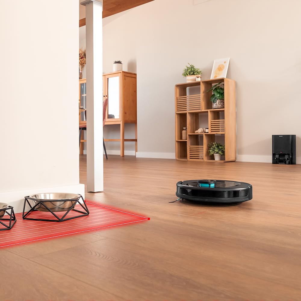 Cecotec Robot Aspirador Conga 7490 Eternal Home Genesis. iTech Laser Eye, 4en1, Room Plan, Base-SmartClean, 3000 Pa, Fregado, 110 Minutos, 8 Modos, Bolsa 2 L.