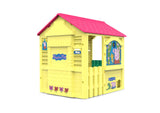 Chicos - Peppa Pig Casita Infantil para Exterior | Plástico Resistente y Duradero | Montaje/desmontaje Sencillo y rápido | Color Amarillo con tejado Rosa. (89503)
