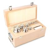 Núcleo - 1G - 5kg Acero Inoxidable Feingedreht 334-F2 Peso Set en Caja de Madera - 334-2008