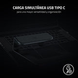 Razer Laptop Stand Chroma V2 - Soporte para Ordenador portátil con iluminación RGB Chroma (Hub USB 3.0 con 3 Puertos, ángulo de inclinación de 18 Grados, Aluminio y diseño ergonómico)