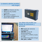 QIIRUN NK4000D Mini OTDR Fibra Optica 1310/1550nm 26/24dB con Pantalla Táctil de 4.3 pulgadas, 11-en-1 OTDR SM con VFL OPM OLS Mapa de Eventos RJ45, FC/UPC SC ST LC Conectores Incluidos