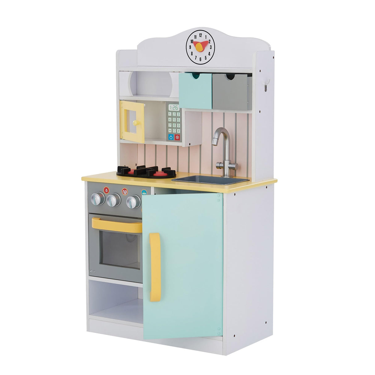 Cocina de Juguete de Madera con Utensilios de Teamson Kids Horno NiñosTD-11708AR