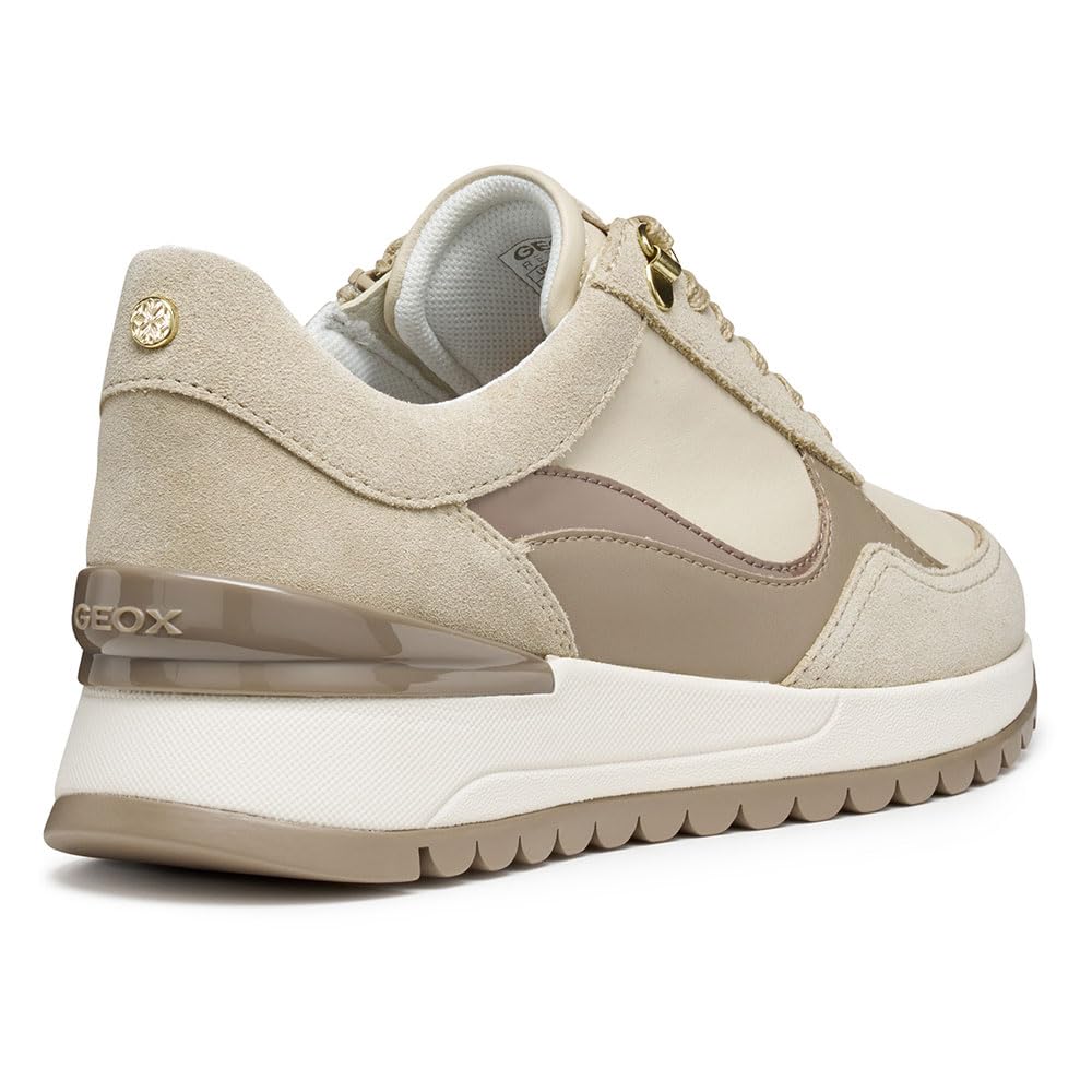 Geox D Desya, Zapatillas Mujer, Beige, 38 EU