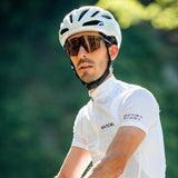 Julbo Edge Gafas DE Sol, Negro TRANSLU Logos Naranja Fluo Mate, Talla única Unisex Adulto