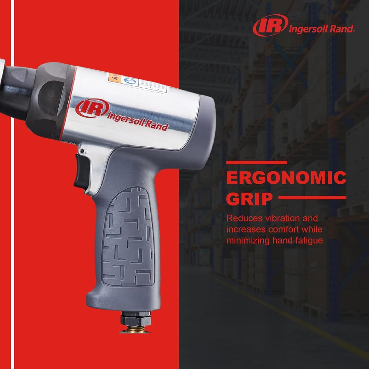 Ingersoll Rand Martillo Neumático 123MAXHK Kit, cañón corto, ligera y compacta, con juego cinceles 5 piezas, reduce vibraciones 30%