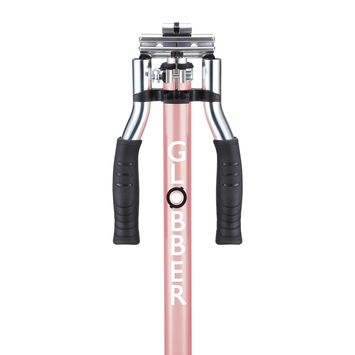 Globber - Flow Element Lights - Patinete Plegable de 2 Ruedas con luz LED, Freno Trasero y Manillar Ajustable, Desde los 5 años, para niños y Adolescentes - Rosa Dorado