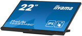 iiyama T2254MSC-B1AG 21,5" PCAP 10P Táctil, Anti Glare Coating, 1920x1080, Panel IPS, Slim Bezel, Altavoces, HDMI, DisplayPort, Double Hinge Stand, 250cd/m², USB HUB (2X 3.0), USB Táctil Interface