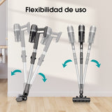 Hisense HVC6464A Aspirador Escoba sin cable, 25.2V, autonomía hasta 60 minutos , indicador LED de carga, accesorios para aspirar y fregar suelos con cepillo mopa