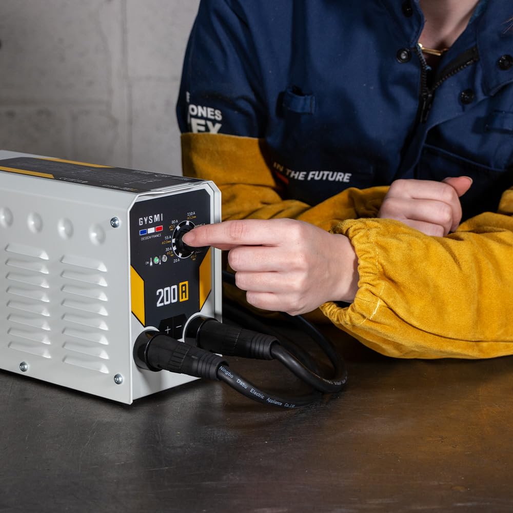 GYS, GYSMI 200A, estación de soldadura de electrodo recubierto 200A monofásico 230V (MMA), arco fuerza, antisticking, Hot Start, Con portaelectrodos, Cable de masa