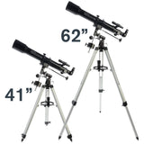 Celestron 21037 PowerSeeker 70EQ Telescopio refractor : incluye dos oculares, diagonal de imagen recta, lente Barlow de 3 aumentos, trípode ajustable en altura y bandeja de accesorios de lujo, negro