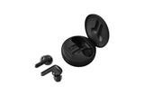 LG TONE Free FN5 Auriculares True Wireless con autolimpieza UVnano que elimina el 99,9% de las bacterias, tecnología Meridian Sound, doble micrófono para llamadas en la oficina y carga rápida en negro