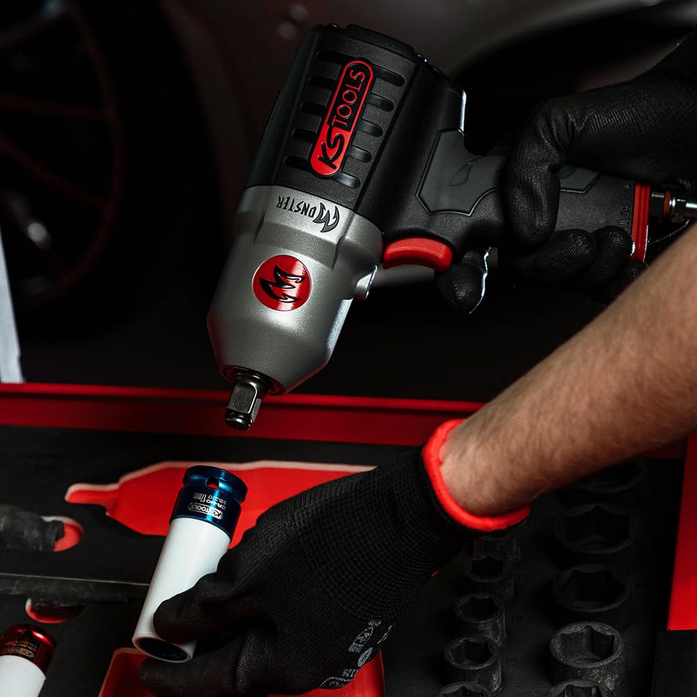 KS Tools 515.1210 Atornillador de impacto neumático de alta potencia de 1/2" MONSTER, 1690 Nm