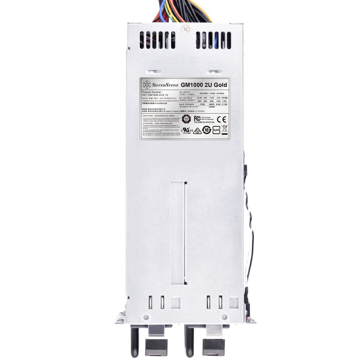 Silverstone GM1000 2U Gold, Fuente de alimentación 2U redundante Cybenetics Gold 1000W, SST-GM1000-2UG V2