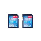 Integral 64GB Pack de 2 Tarjeta SD UHS-II V90 hasta 300MB/s de Lectura y 280MB/s de Escritura 1866X SDHC Tarjeta de Memoria Profesional de Alta Velocidad