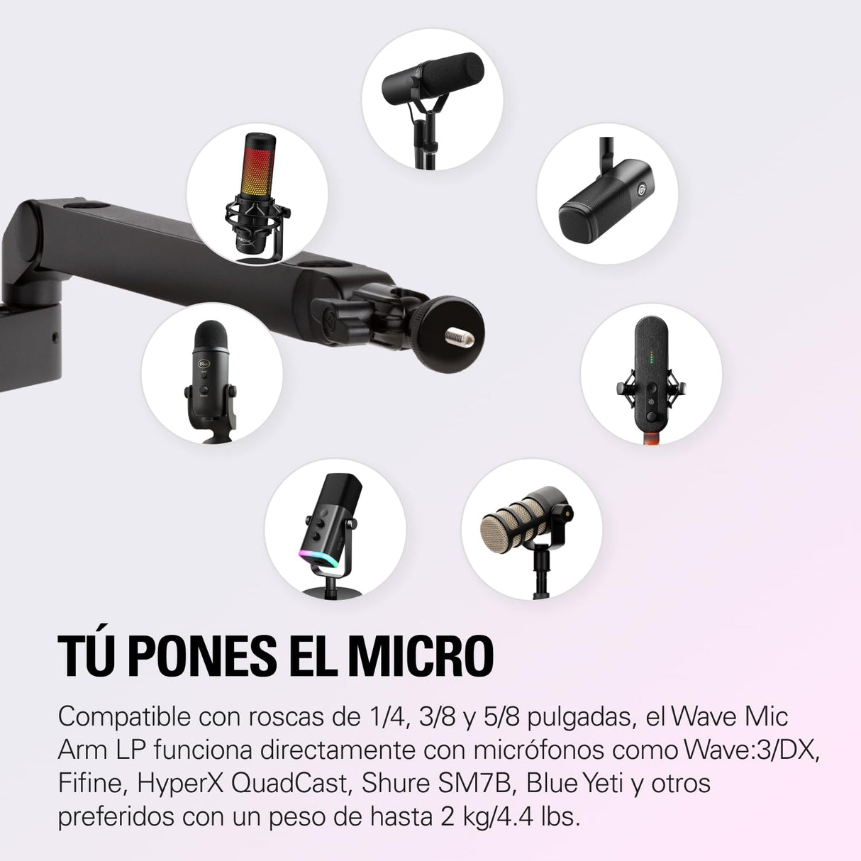 Elgato Wave Mic Arm LP Brazo Articulado de Calidad de Estudio