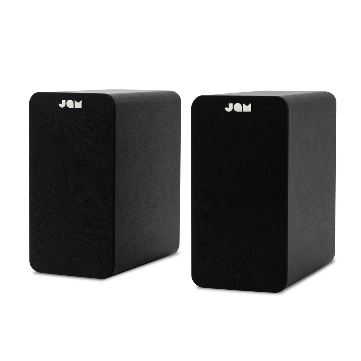 JAM, Altavoces de estantería Bluetooth - Compactos, sistema de altavoces dobles con alimentación de red, función de entrada auxiliar, controlador de 4 pulgadas, amplificadores de alta definición