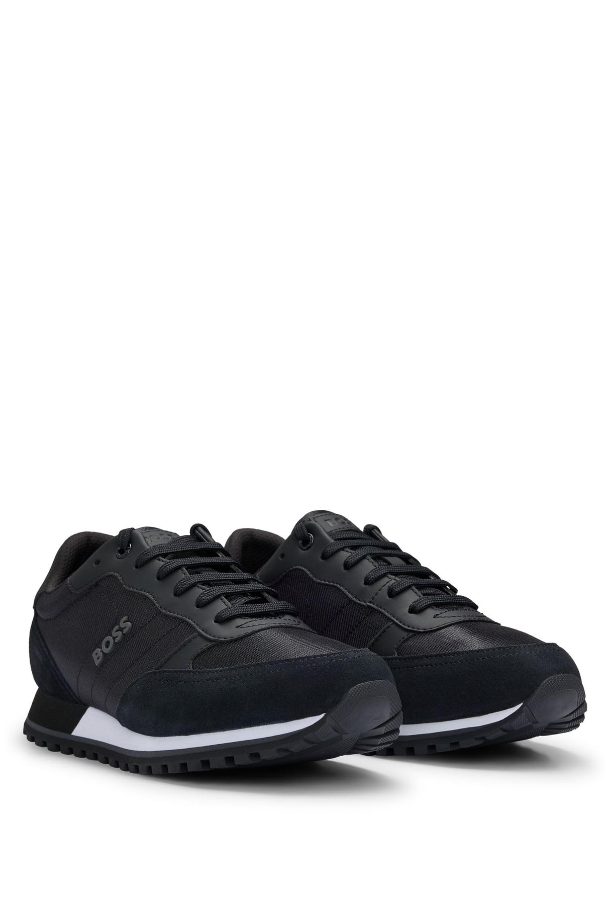 BOSS Hombres Parkour-L_Runn_NY_N Sneaker Negro 47 EU