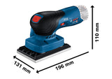 Bosch Professional 12V System GSS 12V-13 - Lijadora orbital a batería (Brushless, 3 platos, bolsa para polvo, en L-BOXX)