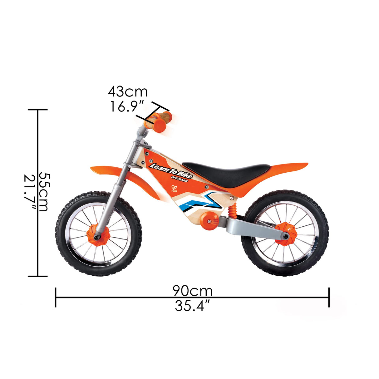 Hape Cross Balance Bike Bicicleta de Aprendizaje, Niños, Multicolor