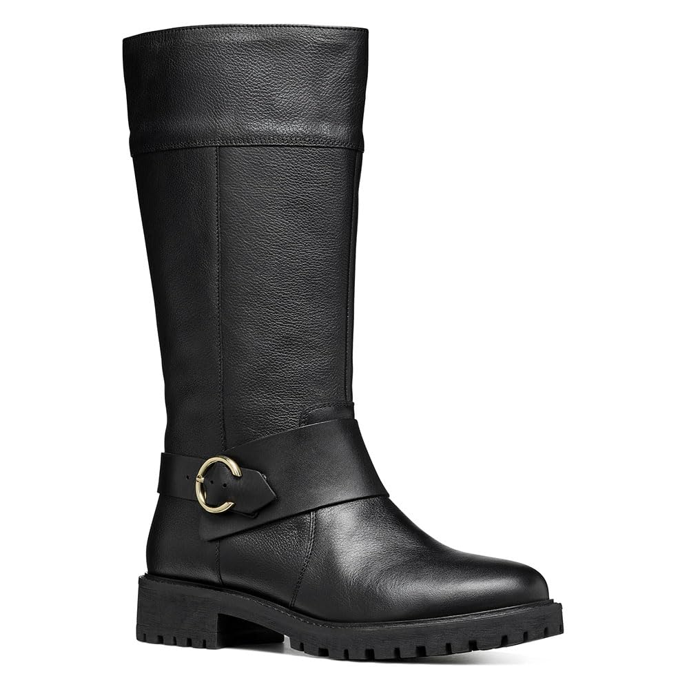 Geox D Hoara A, Botas de Moda Mujer, Negro, 39 EU