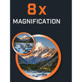 Bushnell - Powerview 2 - Prismáticos - 8x42 - Prisma de Techo - Chasis metálico de aluminio - Multicoated - Armadura de goma - Observación de aves - Viajar - Sports - En el exterior - PWV842